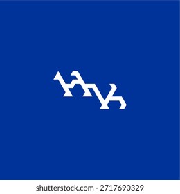 minimalist techno style monogram modern logo letter initial esport concept design HK