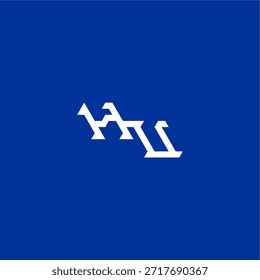 minimalista estilo techno monograma logotipo moderno letra inicial concepto de deporte electrónico diseño HU