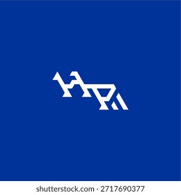 minimalista estilo techno monograma moderno logo letra inicial concepto de esport diseño HP