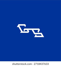 minimalist techno style monogram modern logo letter initial esport concept design GS