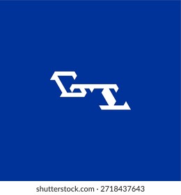 minimalist techno style monogram modern logo letter initial esport concept design GI