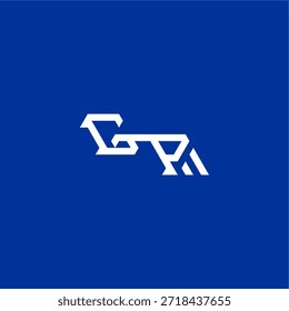 minimalista estilo techno monograma moderno logotipo letra inicial de design de conceito de esportes GP