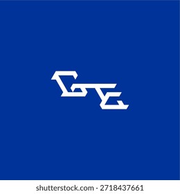 minimalista estilo techno monograma moderno logo letra inicial esport concepto diseño GE