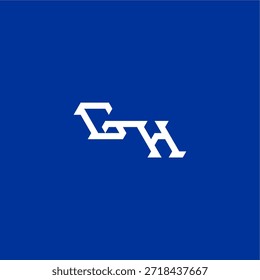 minimalist techno style monogram modern logo letter initial esport concept design GH
