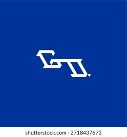 minimalist techno style monogram modern logo letter initial esport concept design GD