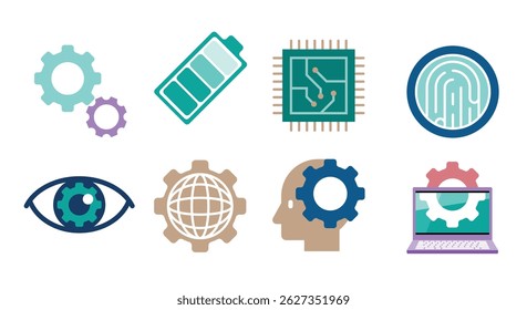 Minimalist Technology and Data Icons