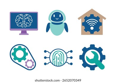 Minimalist Technology and Data Icons