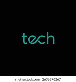 Minimalist Technology Logo design element. ec lettering vector illustration.