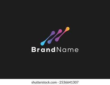 Minimalist technology logo. Modern style business futuristic tech logo
