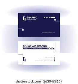 Conception minimaliste de cartes de visite de style technique