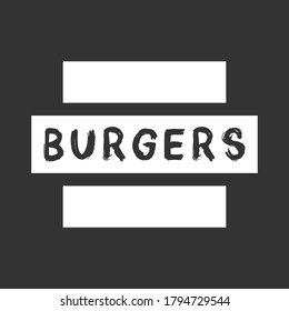 Minimalist template logo for Burger