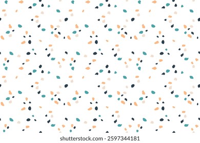 Minimalist Terrazzo Seamless Pattern in Neutral Tones