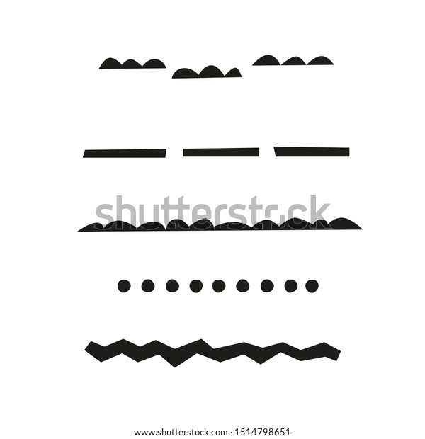Minimalist Text Dividers Scandinavian Clipart Vector Stock Vector