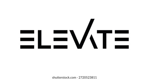 texto minimalista elevar inspiração de design de logotipo