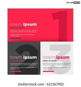 Minimalist Text Page Layout Design For 1 2 3 Steps