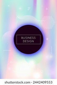 Minimalist Texture. Liquid Background. Round Iridescent Elements. Digital Pattern. Space Vector. Trendy Flyer. Purple Retro Presentation. Vibrant Dots. Violet Minimalist Texture