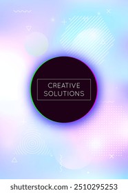 Minimalist Texture. Summer Dots. Memphis Flyer. Blue Round Fluid. Gradient Shape. Space Luminous Elements. Abstract Design. Magic Graphic. Purple Minimalist Texture