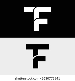 Minimalist TF or FT Initial Logo Design