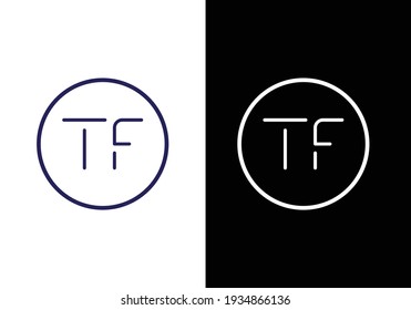 TF Letter Logo Design. Creative T F Buchstaben Symbol Vektor.