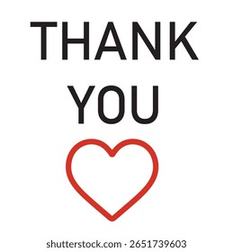 A minimalist 'Thank You' design expressing gratitude with elegance and simplicity. Perfect for greeting cards, gift tags, or thoughtful messages.
