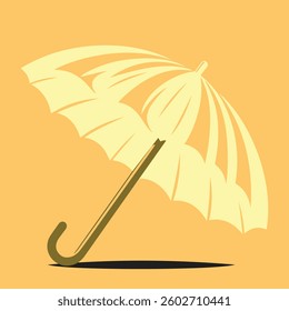 Minimalist Thatch Beach Umbrella Vector Design for Summer Icons