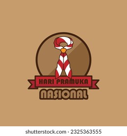 Minimalistische Thematik Social Media Feed Design-Symbol-Kombination für die Feier des National Scout Day in Indonesien