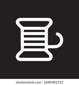 A minimalist thread spool icon perfect for representing sewing crafting and textile arts in your creative designs Simple clean and versatile design element