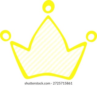 Icono minimalista de corona de tres puntos con círculos