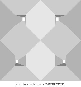 Minimalist three-dimensional plane vector illusion for modern interior