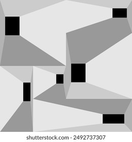 Minimalist three-dimensional plane vector illusion for modern interior	