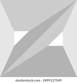 Minimalist three-dimensional plane vector illusion constructed by triangular shapes for modern interior
