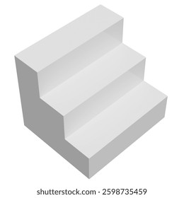 Minimalist Three-Step Transparent Display Podium 3D