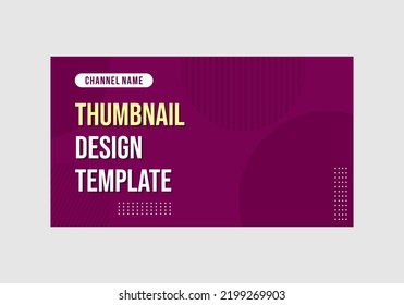 minimalist thumbnail design template with purple color.