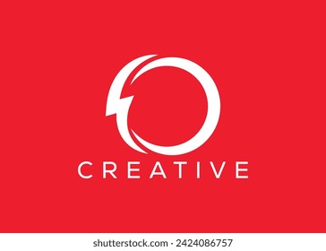 Minimalistische Design-Vorlage für das Donner-Vektorlogo. Kreatives, modernes Thunder-Logo