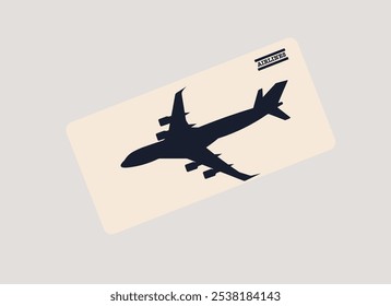 a minimalist ticket with a plane on it and the inscription "airlines"