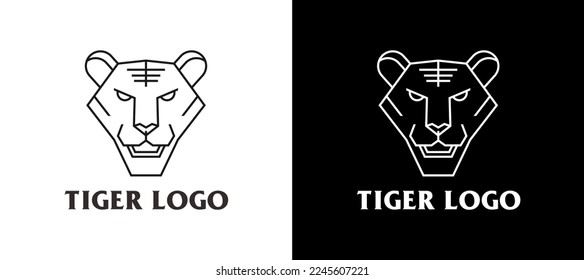 Logo Animal Vector de Nueve Arte Mínimo