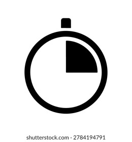 Minimalist Timer Silhouette Icon Vector