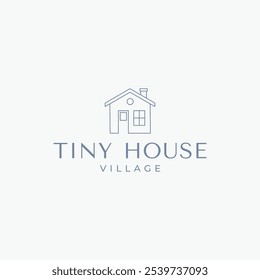 Minimalist tiny house logo design