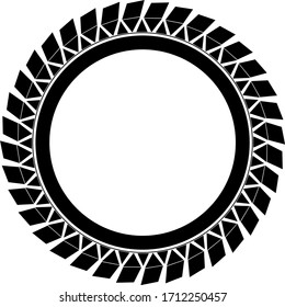 Minimalist tire sign black and white