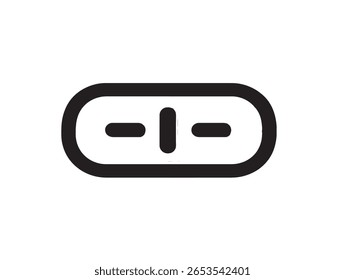 Minimalist Toggle Switch Icon with Clean Lines