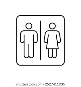 minimalist toilet or restroom icon, simple and clean icon template