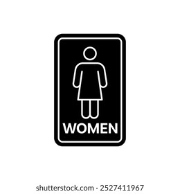 minimalist toilet or restroom icon, simple and clean icon template