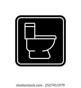 minimalist toilet or restroom icon, simple and clean icon template