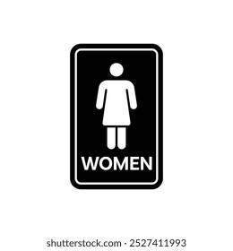 minimalist toilet or restroom icon, simple and clean icon template