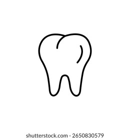 Minimalist Tooth Icon Illustrating Dental Health And Oral Hygiene
