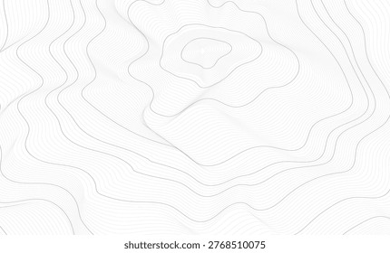 Minimalist topographic map lines representing diverse terrain