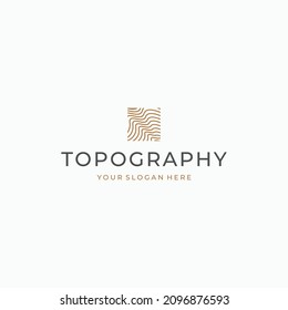 Minimalistisches Logo-Design von TOPOGRAPHY Wave Abstrakt