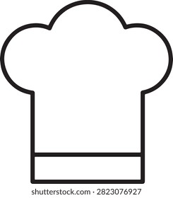 Minimalist toque blanche emblem a professional symbol for gourmet food and hospitality. Ideal for menus or kitchen signage.