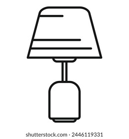 Minimalist torcher icon outline vector. Decor fixture floor. Energy led room