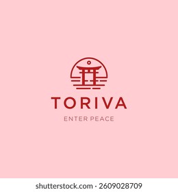 Minimalist Torii Gate Logo – A clean torii gate design symbolizing tradition and serenity.